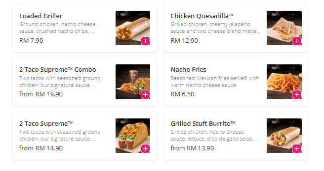 Taco Bell Menu Malaysia
