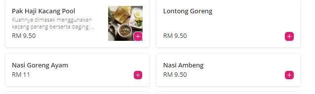 Restoran Kacang Pool Haji Menu Malaysia 