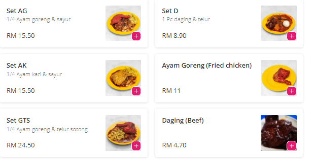 Restoran Raffe Nasi Kandar Menu Malaysia