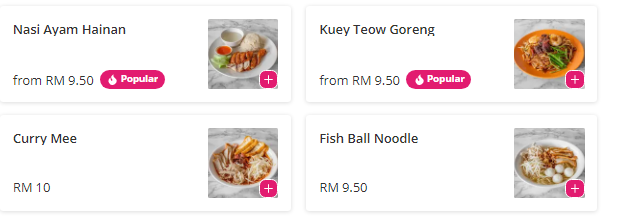 Restoran Subang Ria Menu Malaysia