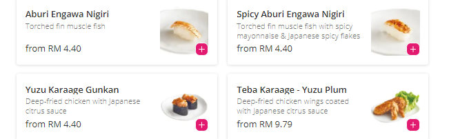 Sushi King Menu Malaysia
