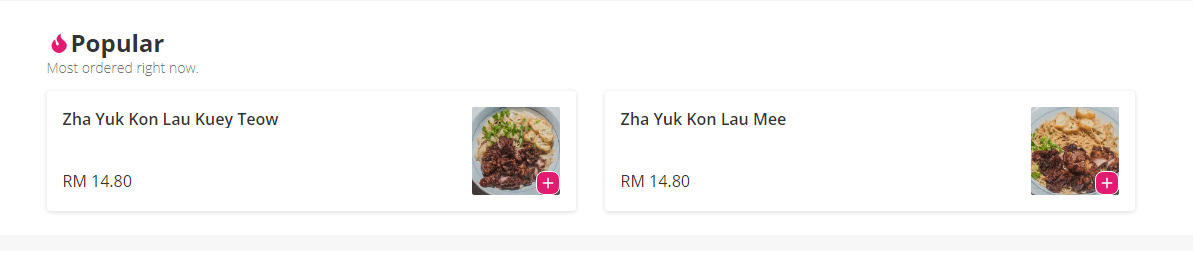 Tasty Zha Yuk Kuey Teow Menu Malaysia 