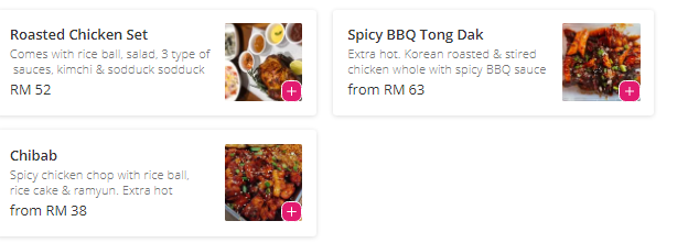 The fire Korean restaurant Menu Malaysia