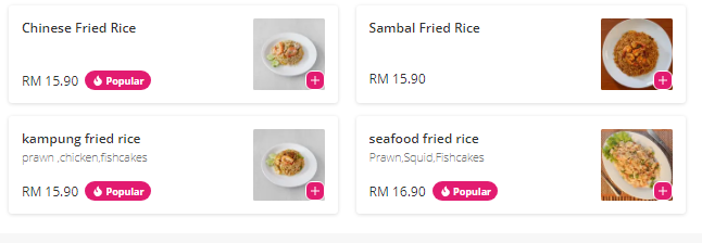 Adam's Kitchen Menu prices Malaysia