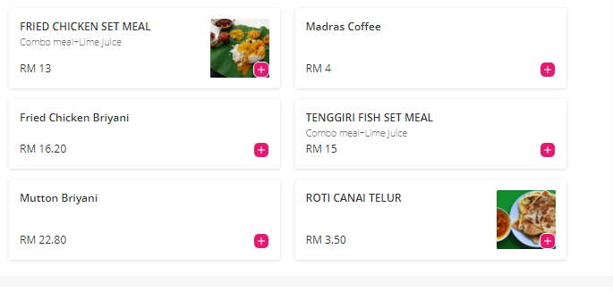 Naatamai Banana Leaf Bistro Menu Malaysia 