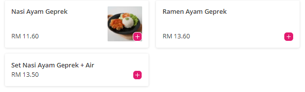 Nasi Ayam Geprek Menu Malaysia