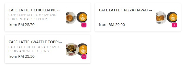 PA NAMAA COFFEE Menu Malaysia