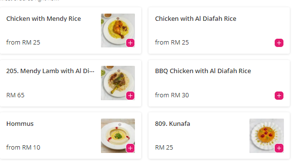 Restoran Al Diafah Menu Malaysia