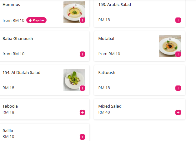 Restoran Al Diafah Menu Malaysia