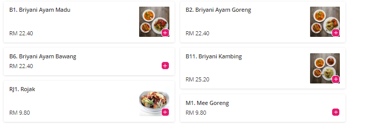 Restoran Mahbub Menu Malaysia