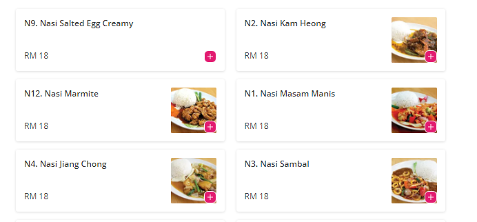Restoran Rahmat Tan Menu Malaysia 