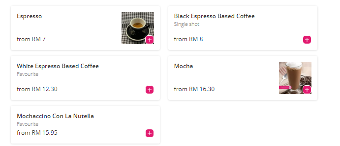 WHISK, Coffee & Pantry Menu Malaysia