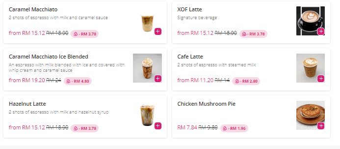 XOFI Menu prices 2024 Malaysia