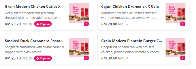 Grain Modern Food Menu Malaysia
