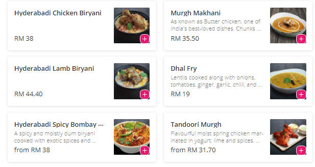 Khan's Indian Cuisine Menu Malaysia