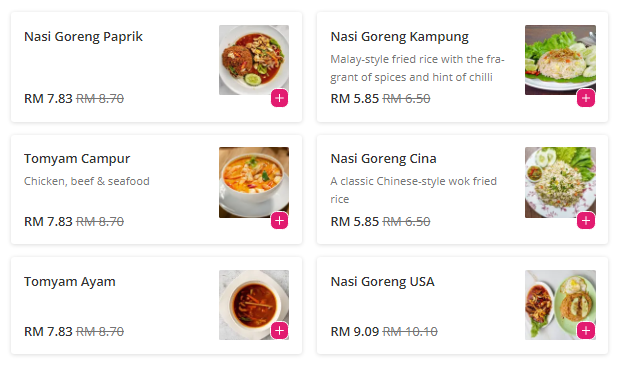 LAPAKO Street Food Menu Malaysia