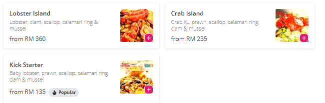 Paper Lobster Menu Malaysia