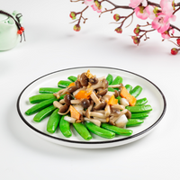 Stir-fried Green Pea with Honshimeji Mushroom, Lily Bulb and Garlic
