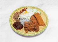 Chicken Wing, Otah, Ikan Bilis & Egg Nasi lemak 鸡翅膀乌打江鱼仔蛋椰浆饭