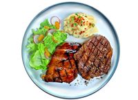 S06. NZ Grassfed Sirloin Steak & 1/2 Pork Ribs