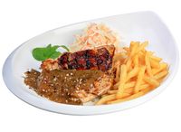 GF02. Flame Grilled Chicken With Black Pepper Sauce