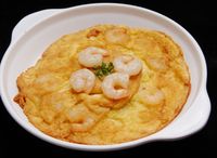 G4. Fried Egg with Shrimps 虾仁蛋
