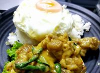 Salted Egg Chicken Rice