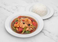 Stir-fried Salmon with Bell Pepper