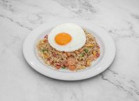 Fried Rice with Chicken Ham, Prawn and Egg