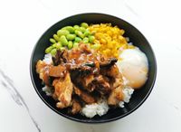 Chicken Chop Bowl with Mushroom Sauce