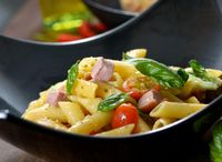 Smoked Duck Penne with Thai Sauce