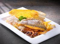 Grilled White Snapper with Mushroom Cream Sauce