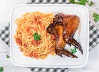 BBQ Wing with Pasta