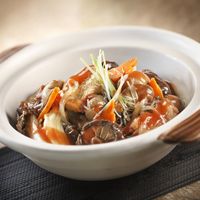 Braised Vegetables with Cordyceps Flower and Preserved Bean Paste in Casserole