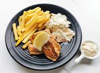 Salmon and Chips (Grilled)
