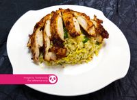 Fried Rice with Grilled Chicken Chop