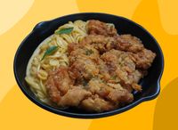 Salted Egg Pasta with Classic Chicken Cutlet
