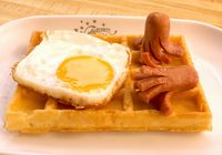 Chicken Sausage & Egg Waffle