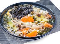 Shredded Ginger Soup With Seaweed & Minced Meat 紫菜肉碎蛋花汤