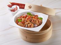 Steamed Chicken With Chinese Sausage & Mushroom