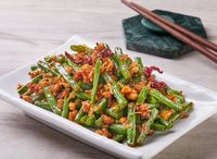 Stir Fried French Bean With Minced Meat In XO Sauce
