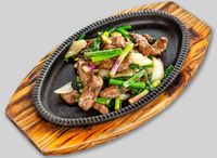 Fried Beef with Ginger & Spring Onion