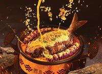 Grilled Fish With Garlic Flavor  金银蒜香烤鱼