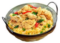 Cereal Chicken with Fried Rice