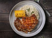 251D. Char-Grill Chicken Chop With Homemade Onion Sauce