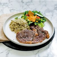 Grass-Fed Ribeye Steak.