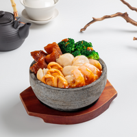 Hot and Sour Seafood Pot in Casserole (Sliced Abalone, Sea Cucumber, Fish Maw, Tendon, Dried Scallop, Prawn)