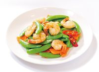 C4. Sweet Beans with Stir-fried Shrimps  甜豆炒蝦仁
