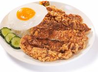 E8. Sunrise Crispy Chicken Cutlet Rice 日出雞腿排飯