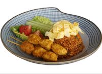 Vegetarian Fried Rice with Satay